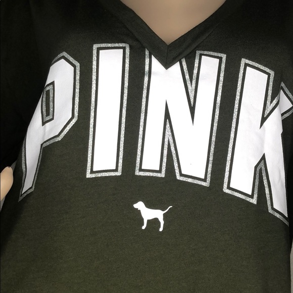 PINK Victoria Secret logo tunic tee top - Picture 6 of 9